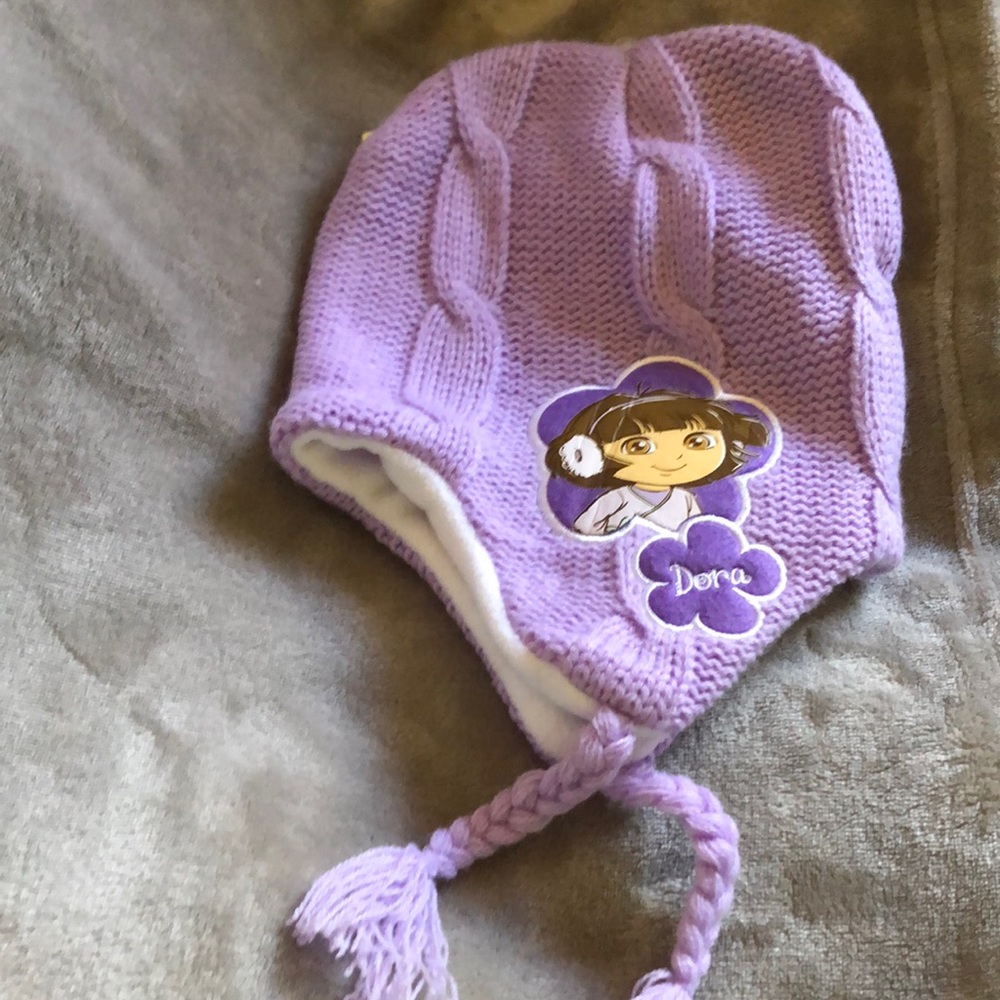 Cap Dora the Explorer girls new shell lining polyester exterior acrylic